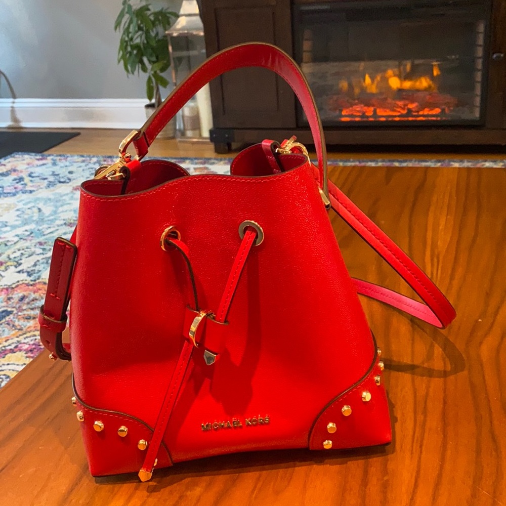 Michael Kors Red Bucket Bag NWOT